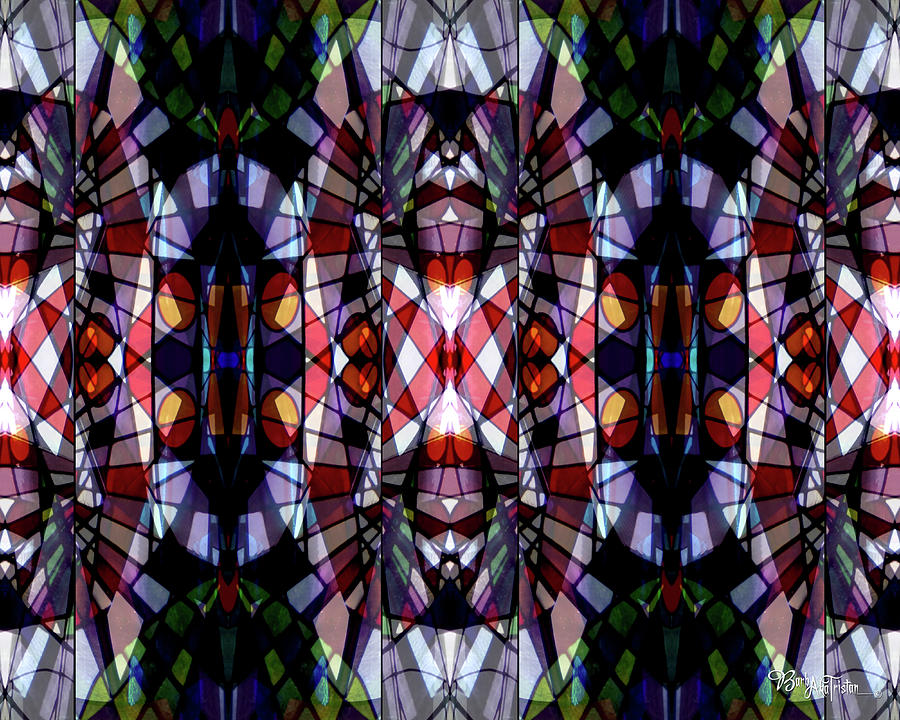 Stained Glass #4722 Abstract Design 2 Photograph by Barbara Tristan
