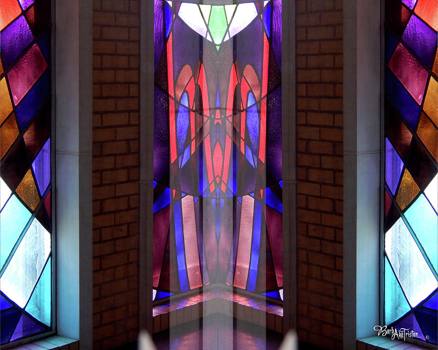Stained Glass #4723 Inner illusion 2b Photograph by Barbara Tristan