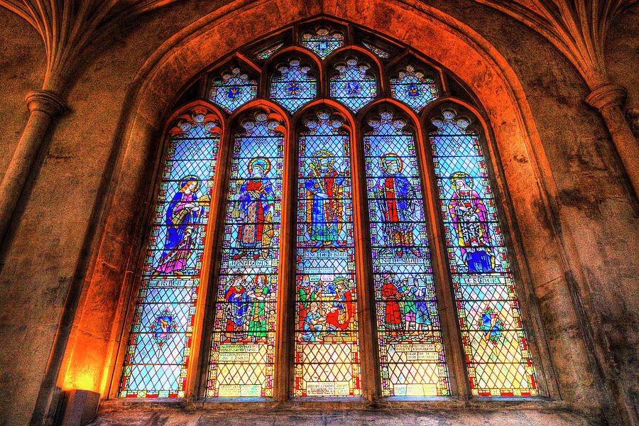 Stained Glass Abbey Window Photograph by David Pyatt