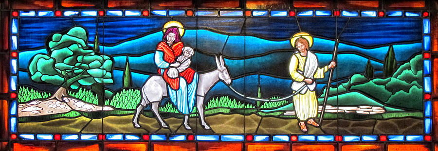Stained Glass at Our Lady of Pompei Church Photograph by Dave Mills