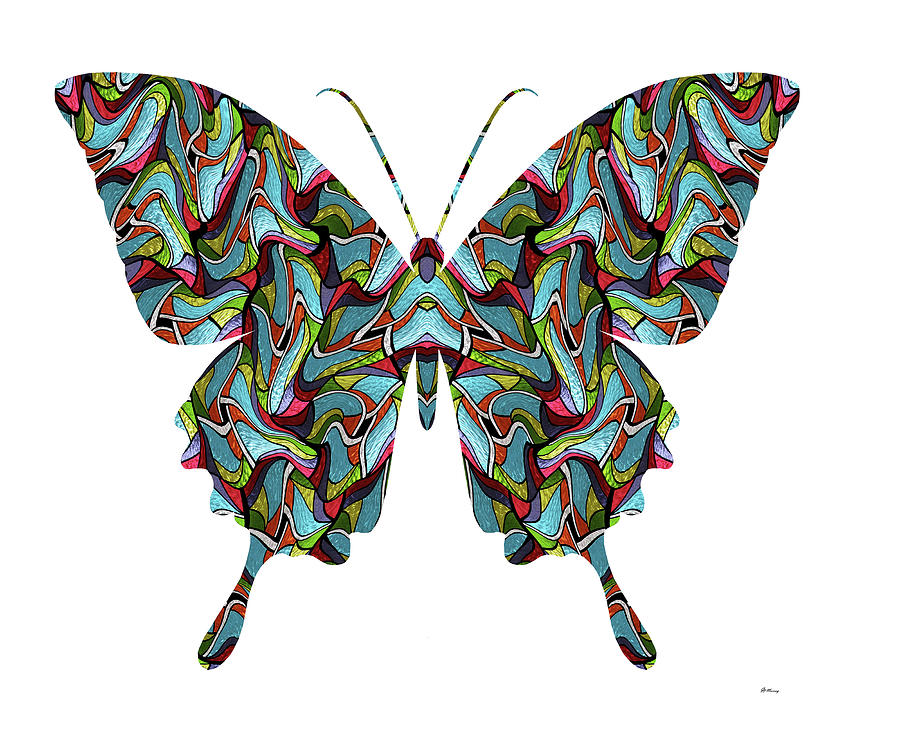 Stained Glass Butterfly Digital Art by Gregory Murray