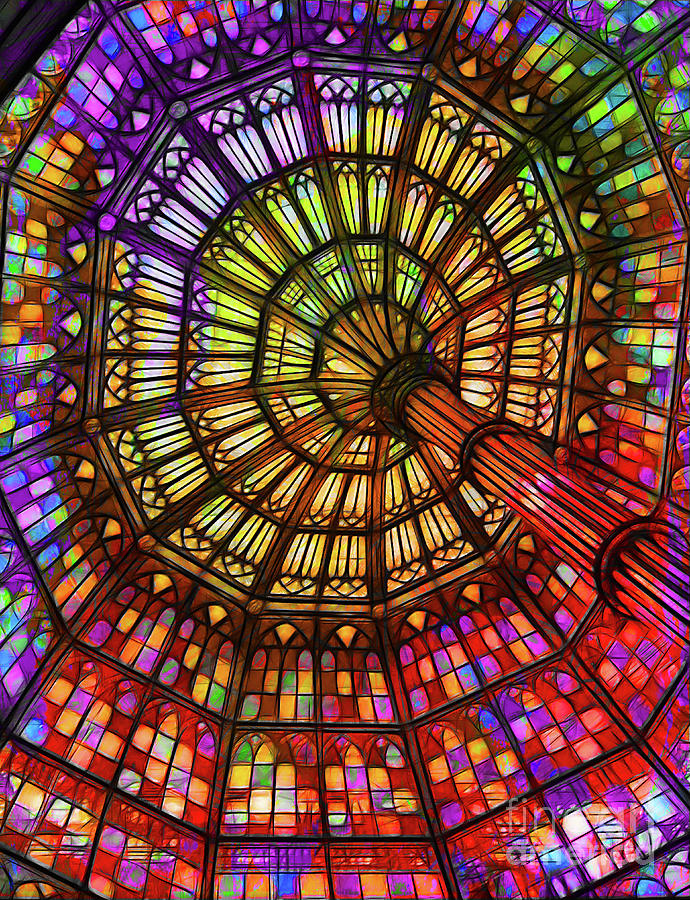 Stained Glass Ceiling 2 Photograph by Judi Bagwell