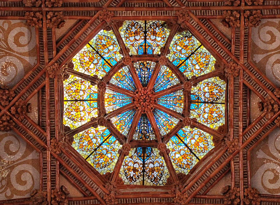 Stained Glass Ceiling Window Photograph by Dave Mills