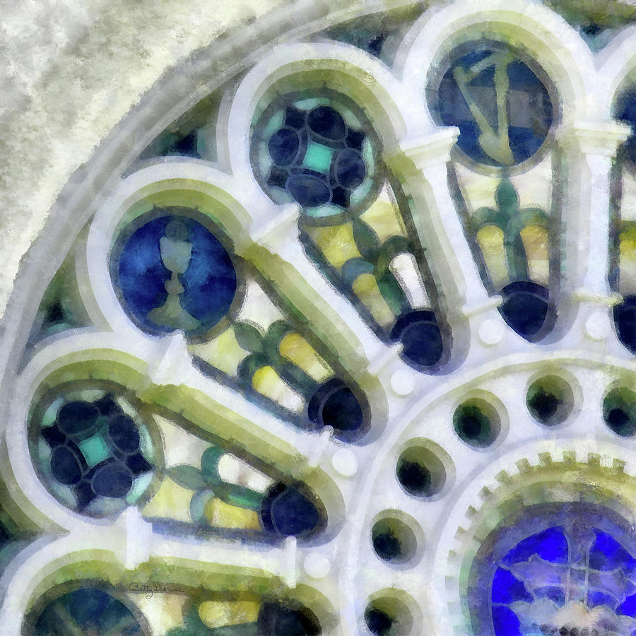 Architecture Photograph - Stained Glass Church Window by Betty Denise