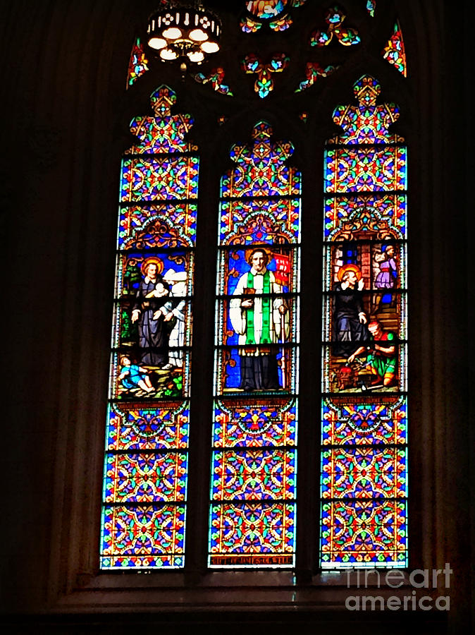 Stained Glass Glory of St Patricks Photograph by Miriam Danar