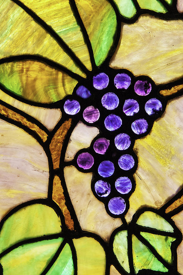 Stained Glass Grapes 02 Photograph by Jim Dollar