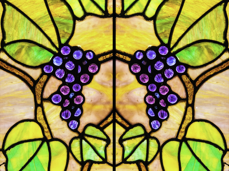 Stained Glass Grapes 03 Photograph by Jim Dollar