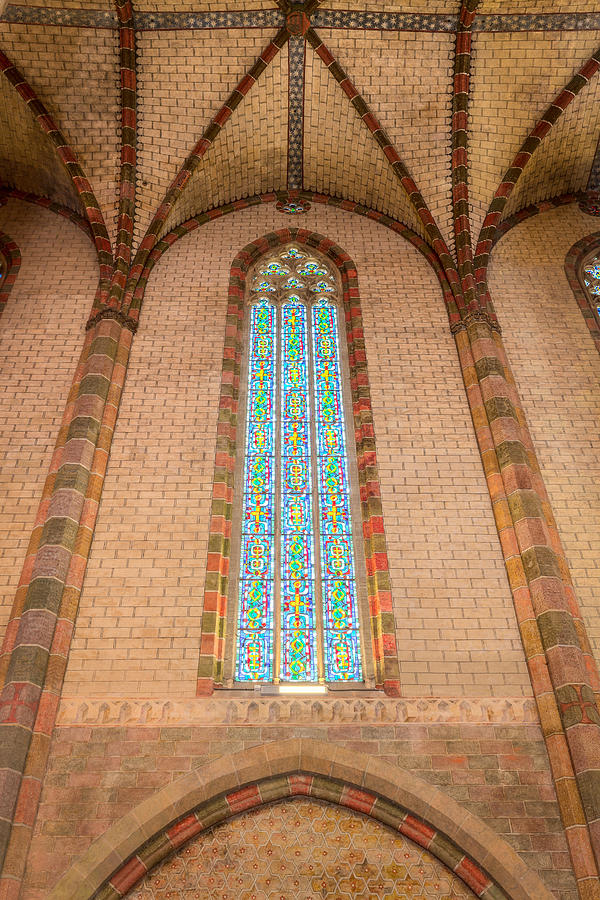 Stained glass in the Church of the Jacobins in Toulouse Photograph by Semmick Photo