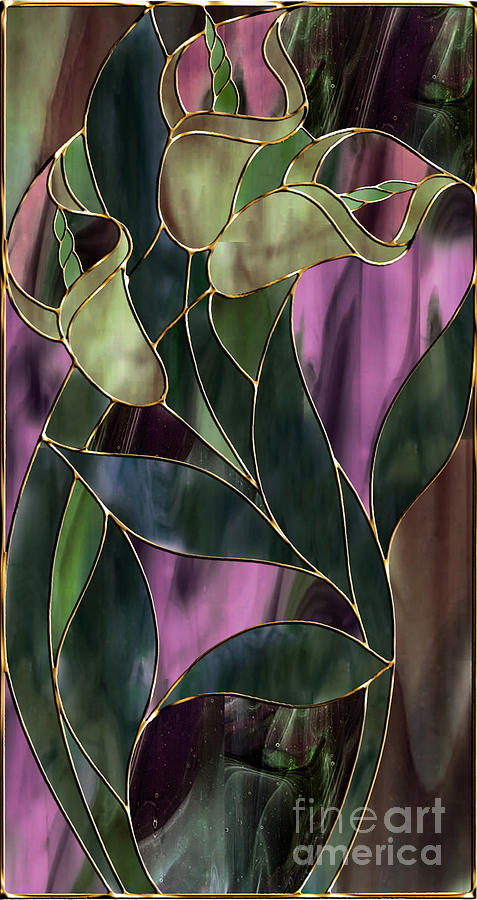 Stained Glass Khaki Callas Painting