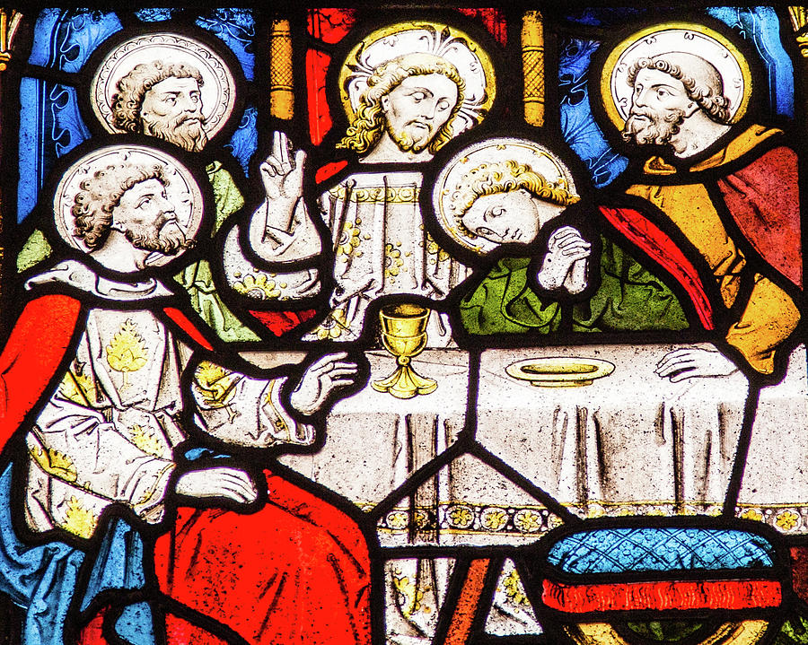 Stained Glass - Last Supper Photograph by Ted Burchnall - Pixels