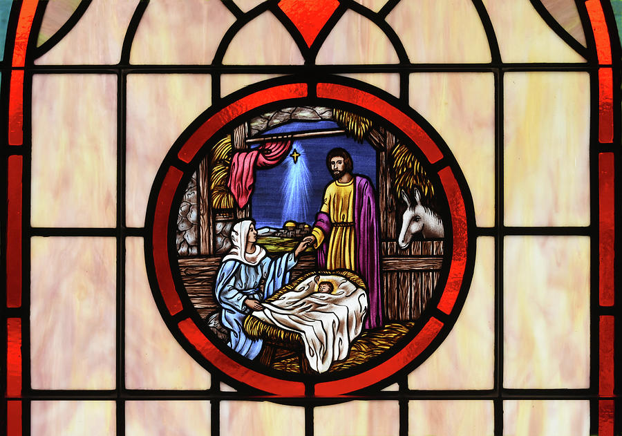 Stained Glass Nativity Window Photograph by Sandi OReilly