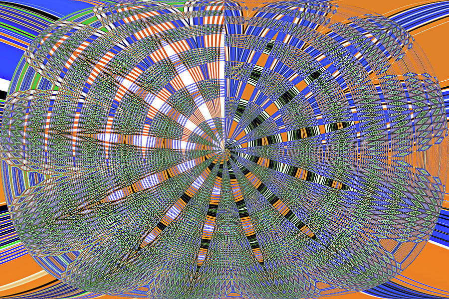 Stained Glass Oval Abstract #3 Digital Art by Tom Janca