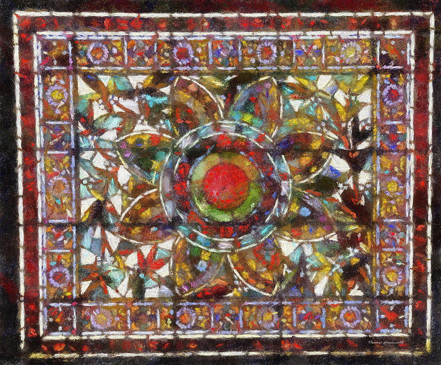 Pattern Mixed Media - Stained Glass PA 02 by Thomas Woolworth