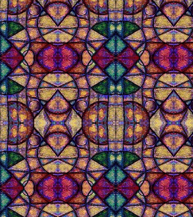 Stained glass patterns Digital Art by Megan Walsh
