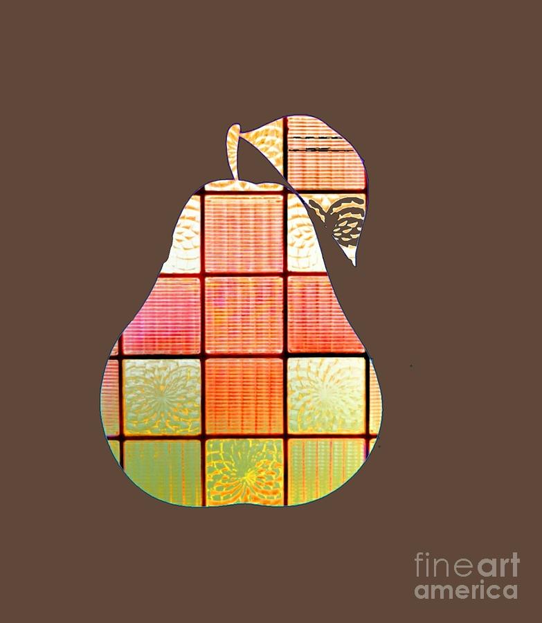 Stained Glass Pear Digital Art by Rachel Hannah