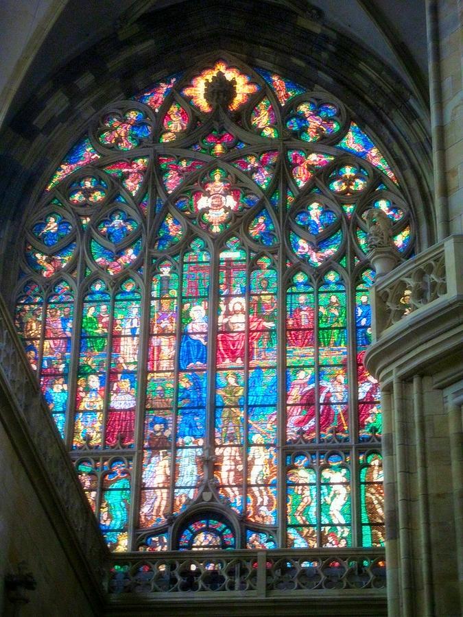 Stained Glass - St. Vitus Cathedral Photograph by Betty Buller Whitehead