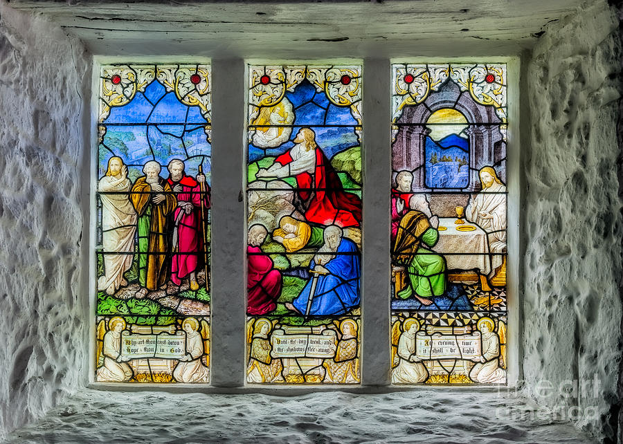 Stained Glass Triptych Photograph by Adrian Evans