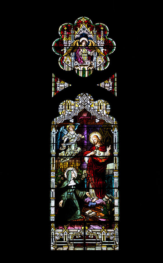 Architecture Photograph - Stained Glass Window - Church by Kim Hojnacki