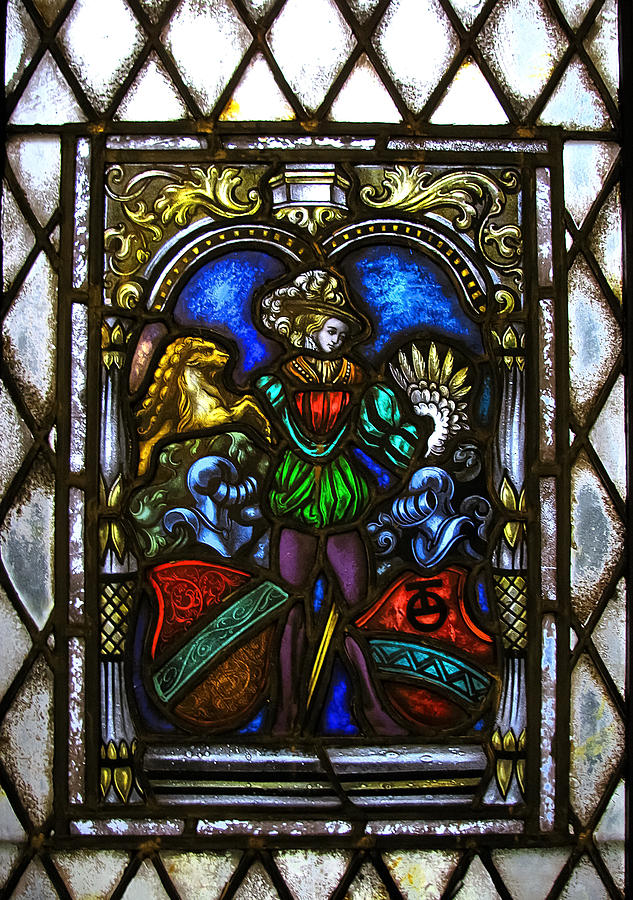 Stained Glass Window - Knights Photograph by Colleen Kammerer