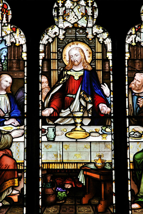 Stained Glass Window Last Supper Saint Giles Cathedral Edinburgh Scotland Photograph by Alexandra Till