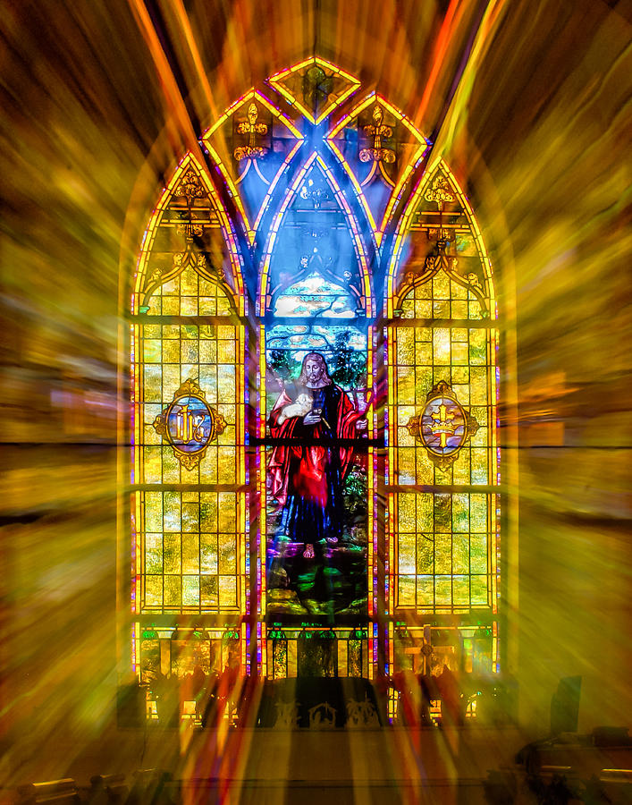 Stained Glass Window -Mantua Photograph by Nick Zelinsky Jr