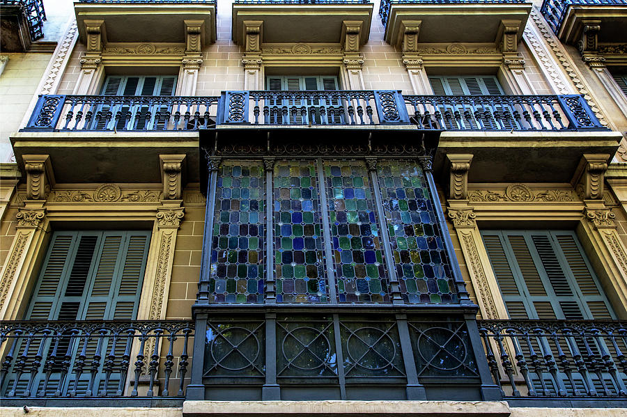 Stained Glass Windows - Barcelona Photograph by Georgia Clare