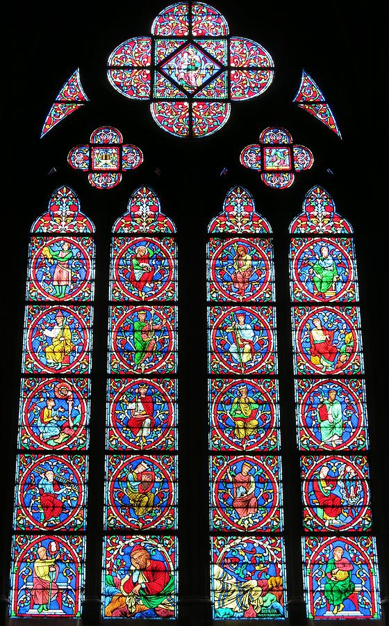 Stained Glass Windows of Notre Dame Photograph by Betty Buller Whitehead