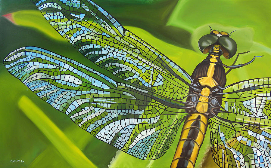 Stained Glass Wings Painting by Bryan Ory