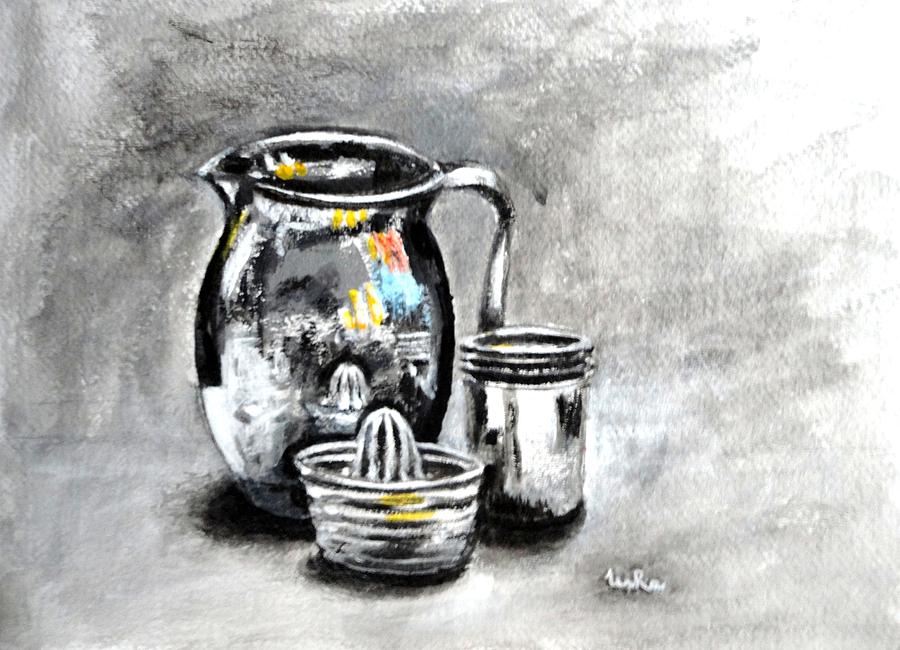 Stainless Steel Still Life Painting by Usha Shantharam