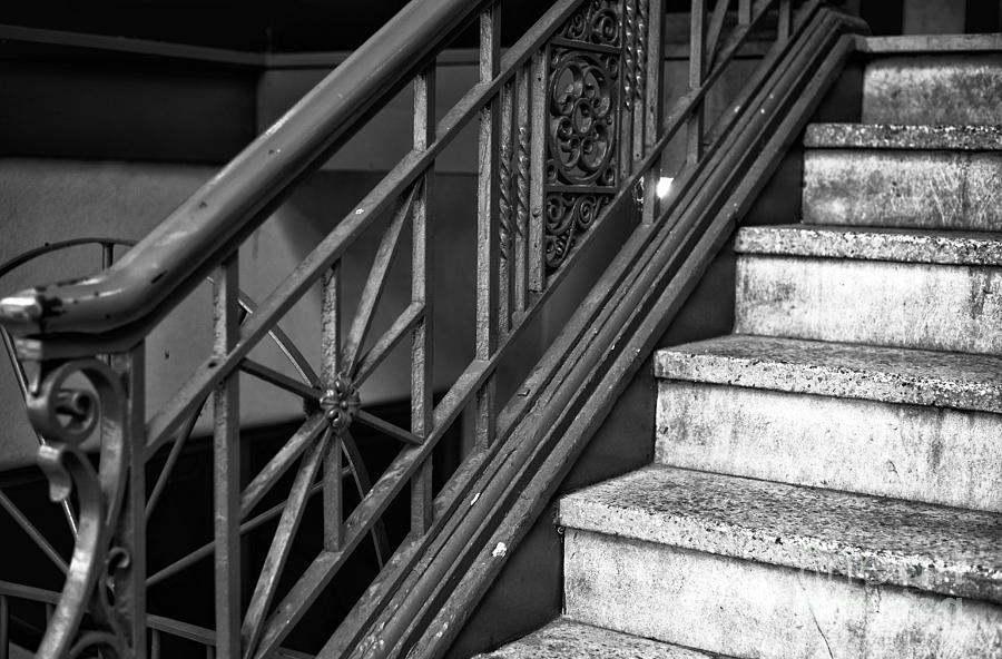 Stair Design in Vancouver mono Photograph by John Rizzuto