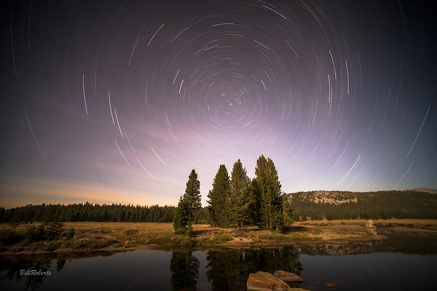 Star Trails Over Tuolumne Photograph by Bill Roberts
