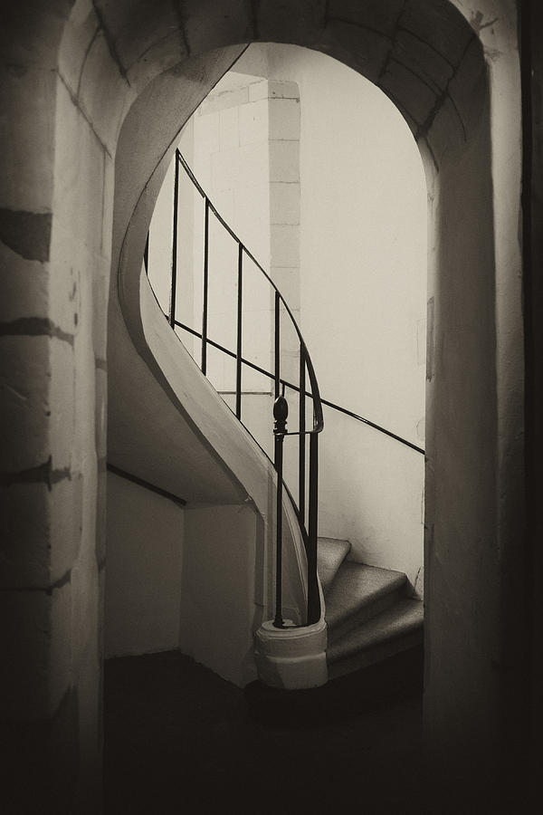 Staircase Chateau de Vilandry Photograph by Hugh Smith