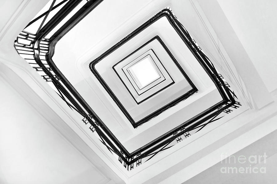 Abstract Photograph - Staircase by Delphimages Photo Creations