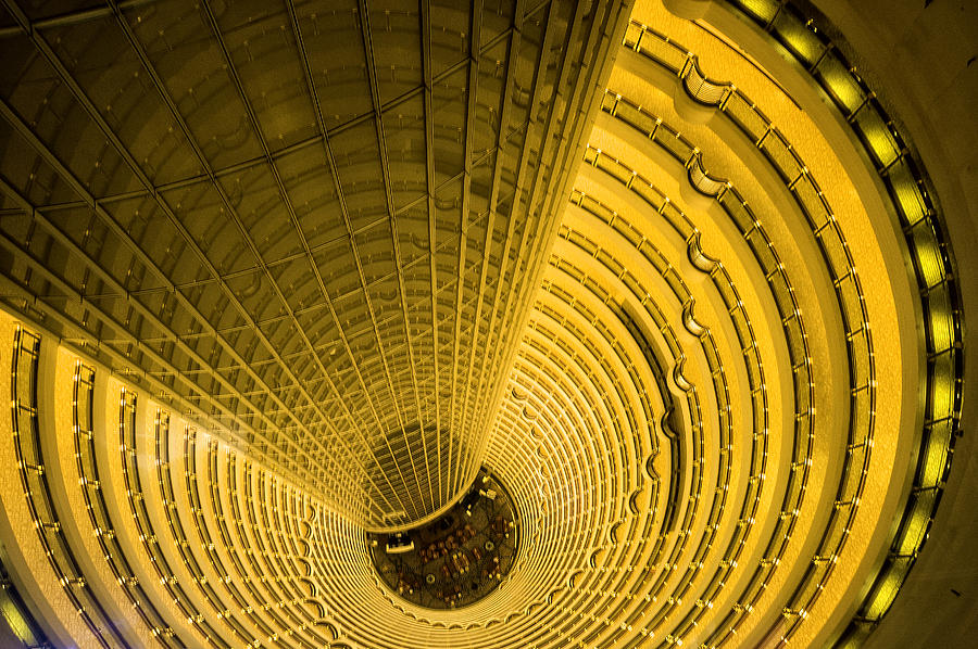 Staircase, Jin Mao Tower, Shanghai Photograph by Judith Barath