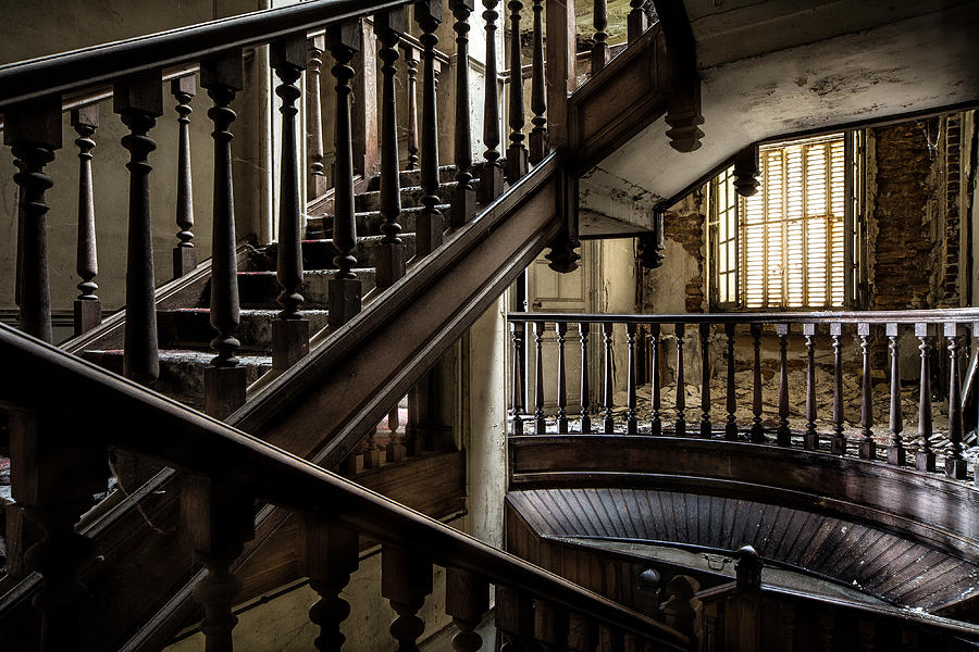 Staircase Rhythm - Abandoned Castle Photograph by Dirk Ercken