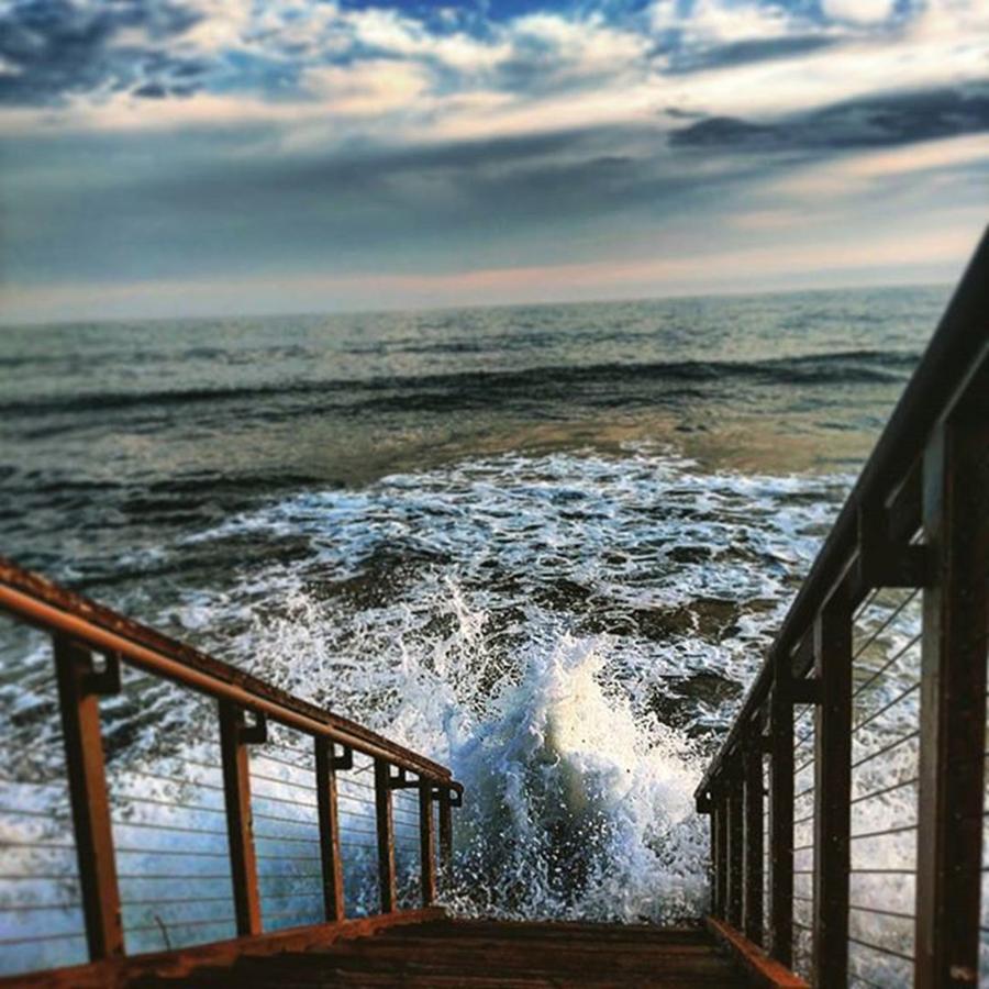 Surf Photograph - Staircase To The Sea by Sandie Dixon Watkins