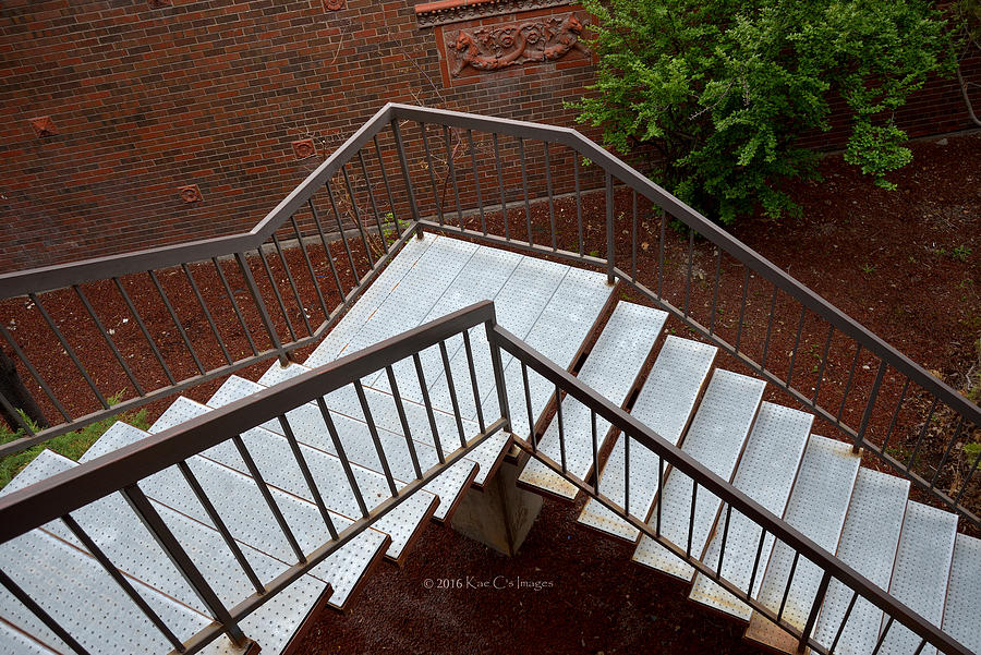 Stairs and Railing 1 Photograph by Kae Cheatham