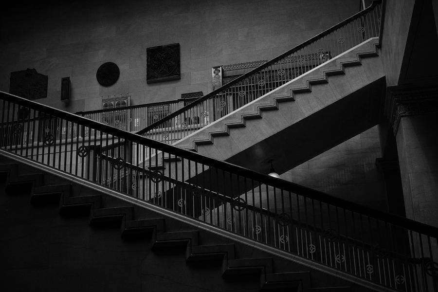 Stairs Black and White Photograph by Ester McGuire
