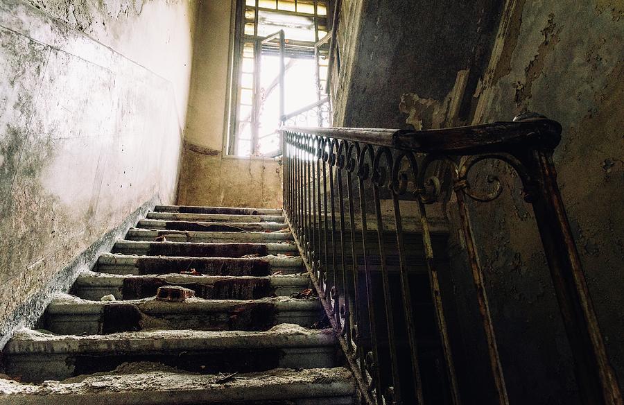 Stairs In Haunted House Photograph by Alexandre Rotenberg