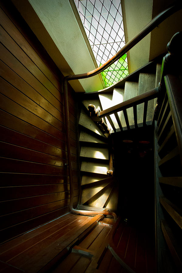 Stairs Photograph - Stairs into darkness by Jenny Setchell