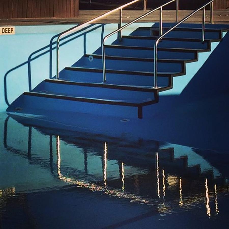 Vacant Photograph - #stairs #pool #vacant #reflections by Hunter and Co Designs