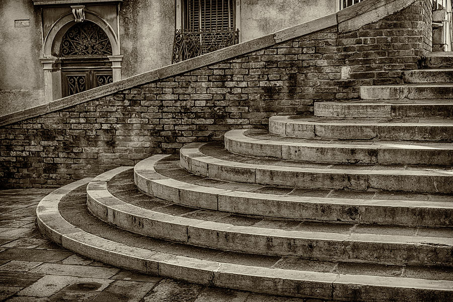 Stairs to Canal Bridge Venice_DSC1637_03012017  Photograph by Greg Kluempers