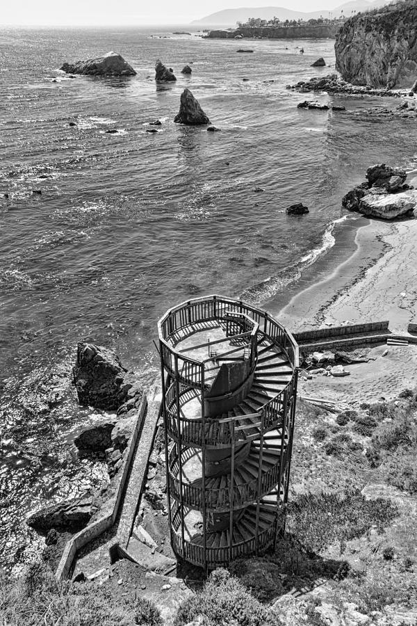 Stairs To Nowhere Pismo Beach Black And White Photograph by Priya Ghose
