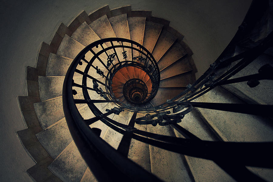 Dark Photograph - Stairs by Zoltan Toth