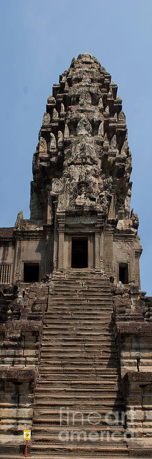 Stairway At Ankor Wat-Panorama Photograph by J L Woody Wooden