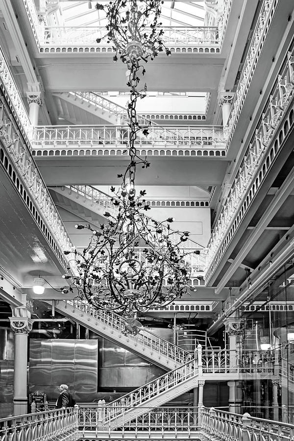 Stairway - Chandelier Photograph by Nikolyn McDonald