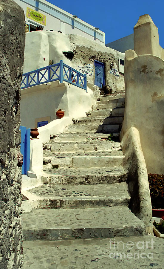 Stairway In Santorini Photograph by Madeline Ellis
