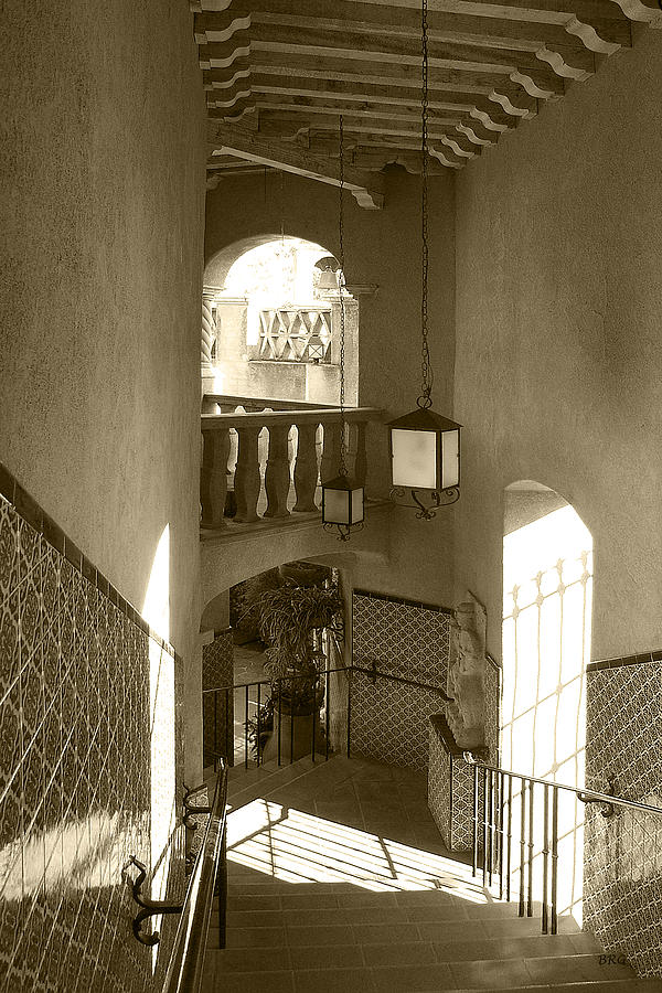 Stairway - In Sepia Photograph by Ben and Raisa Gertsberg