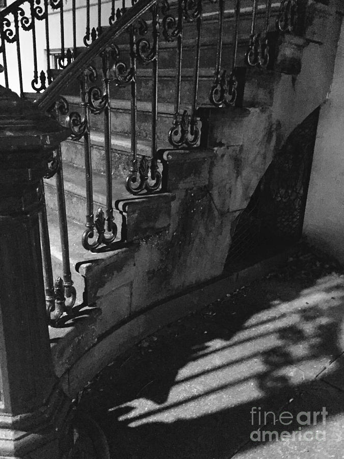 Stairway Lll Black And White Photograph