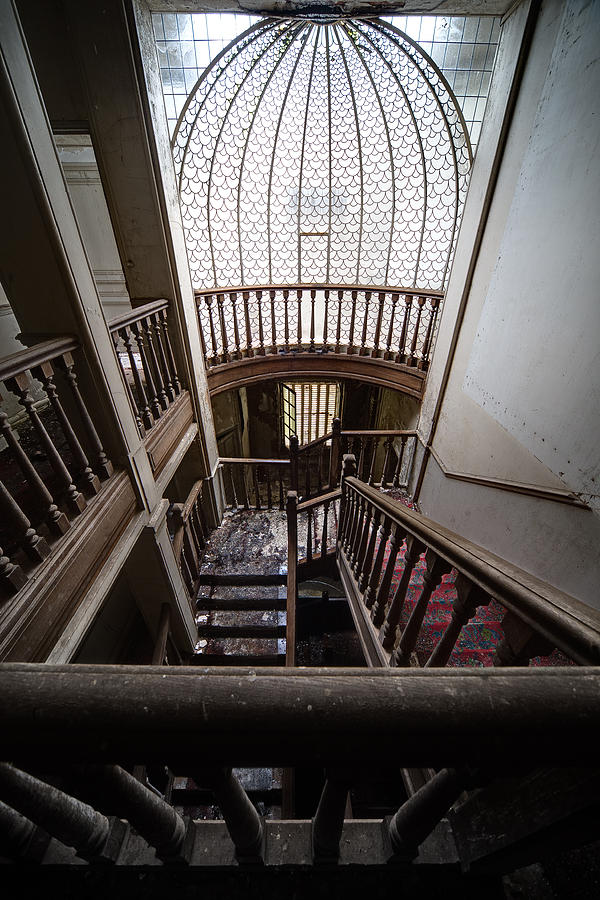 Stairway of abandoned castle - abandoned building Photograph by Dirk Ercken
